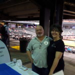 couple standing by booth at Redbirds Stadium