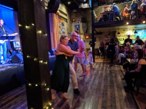 Couple from dancing swing at Lafayette's Music Room