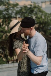 couple dancing awkwardly