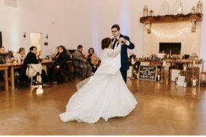 Haley & Nathan's first dance beginning of turn.