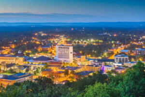 view of Hot Springs Arkansas at night